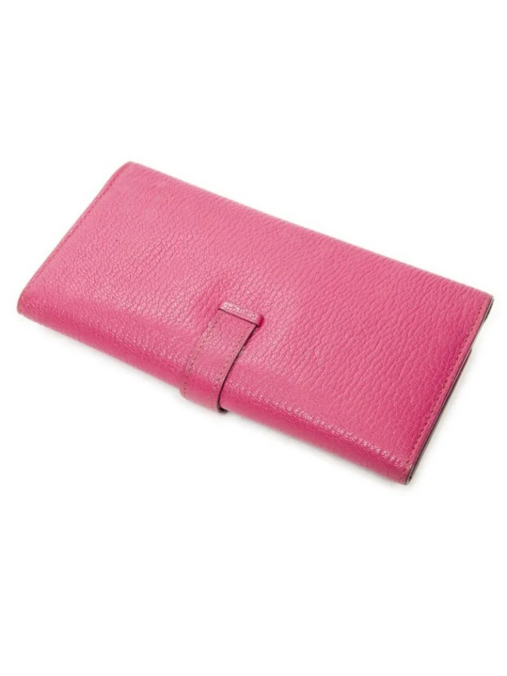 Hermes Bearn Wallet Rose Shocking Chèvre Leather